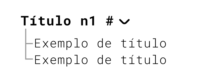 Exemplo de como apareria um título nível 1